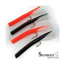 Shamrock Bunty Tube Rigs Twin Colour Red Black