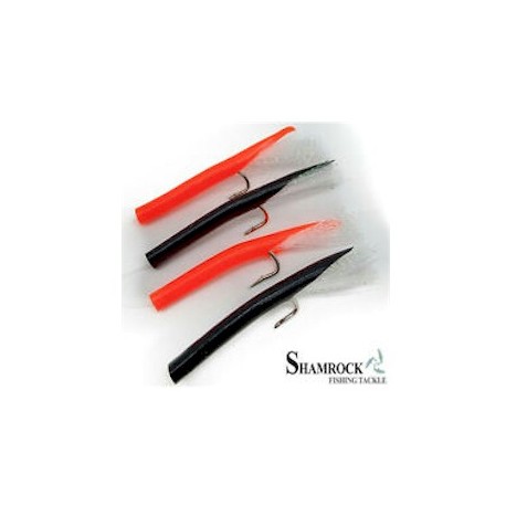 Shamrock Bunty Tube Rigs Twin Colour Red Black henrys
