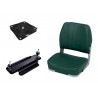 Boat Seat with New  Clamp and Swivel (Green) Henrys Tackle