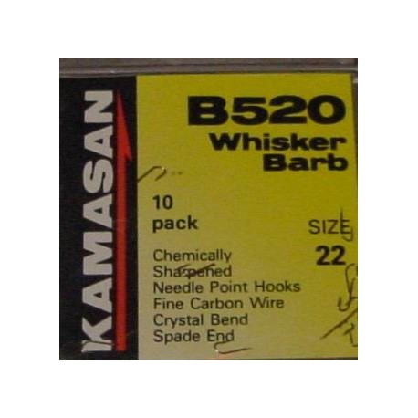 Kamasan B520 Whisker Barb Spade End Hooks henrys
