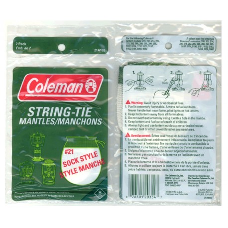 Coleman Mantles for Unleaded 285 and  295 String Tie henrys