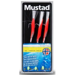 Mustad Daylight Fluo Red Feather Rig