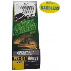 Owner Method Feeder Rig Barbless With spear
