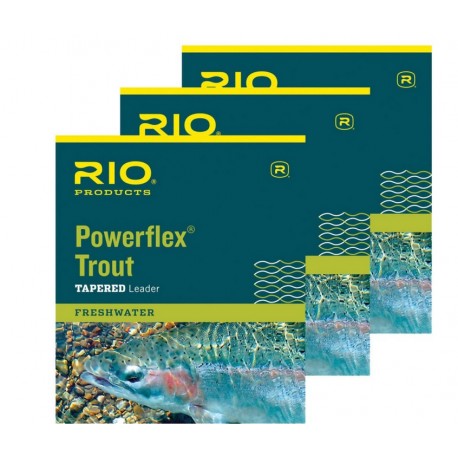 Rio Powerflex Trout 9ft Tapered Leader 1 Pack henrys