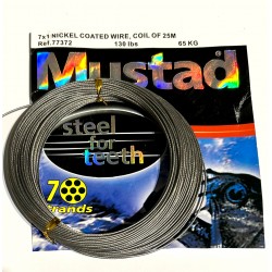 Mustad Nickel Coated Wire 65kg Coil 25m