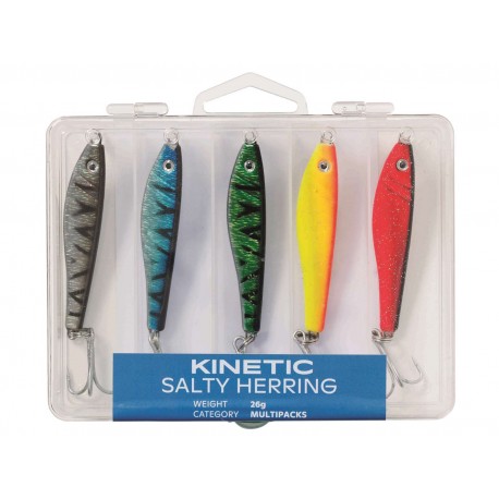 Kinetic Salty Herring Mix Sea Spinners  5 pack henrys