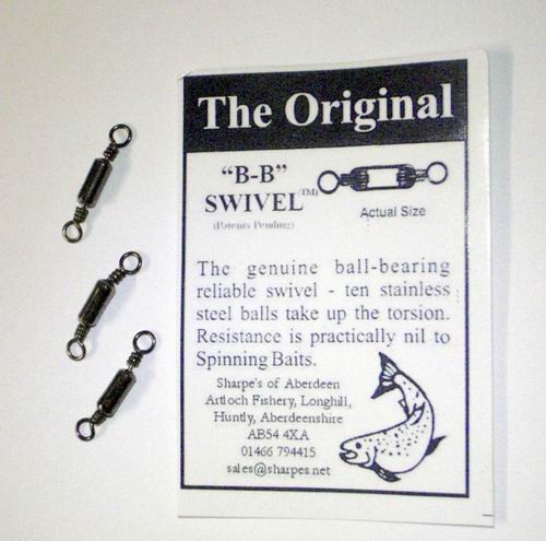 Sharpes of Aberdeen Original Ball Bearing Swivel 3 Pack BB Game Fishing Sharpe's