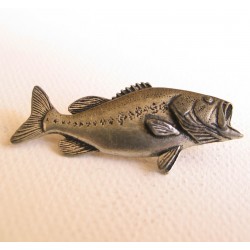 Pewter Fishing Badge Bass