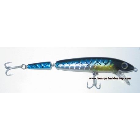 Shamrock Shallow Bass Jointed Lure Silver Blue henrys