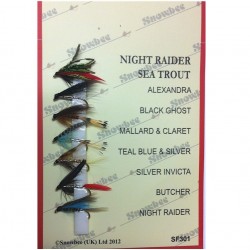 Snowbee Night Raider Sea Trout Fly Selection