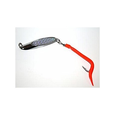 Tsunami Pro Shockwave Flasher Lure Holo Silver/Red Tail henrys