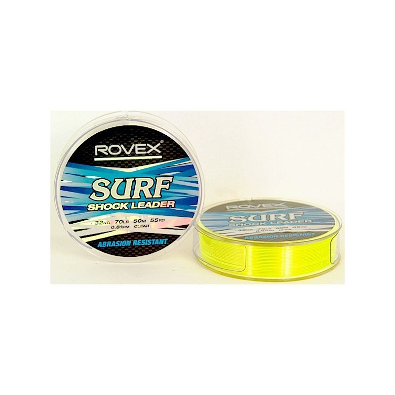 Rovex Surf Shock Leader 150M Spool “Hi-Viz Yellow 50lb,60lb,80lb 