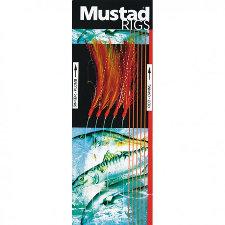 Mustad Red And YellowMackerel and Pollack Sabiki henrys