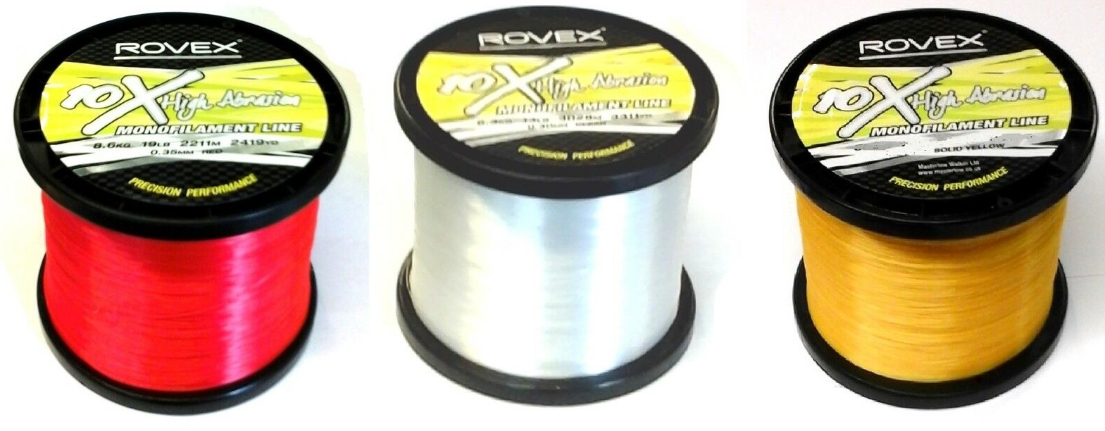 Details about   Rovex 10X 1/4kg Spool 19lb Yellow 