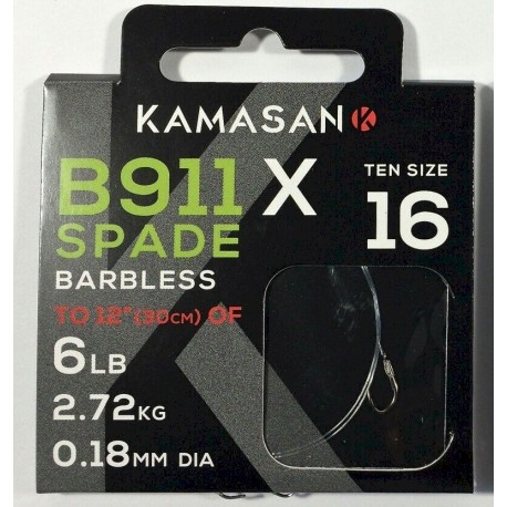 Kamasan B911X Hooks To Nylon BARBLESS henrys