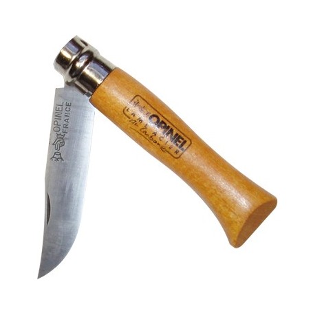 Opinel Stainless Steel Folding Knife No 8 (Clam Pack) henrys