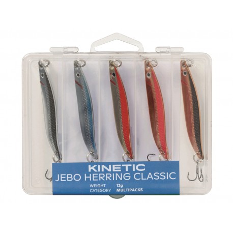 Kinetic Jebo Herring Classic Sea Spinners 5 pack henrys