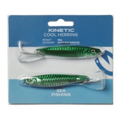 Kinetic Cool Herring Spinner 2 Pack Green/Silver