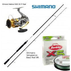 Shimano Beginners Bass Lure Fishing Combos 9ft