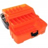 Plano 6221 2 Tray Tackle Box w/Dual Top Access Orange henrys tackleshop